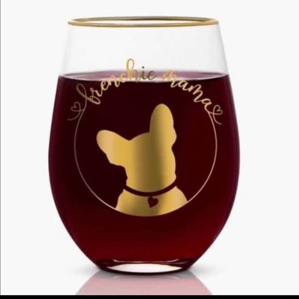 Designer Wine Glass “Frenchie Mama”